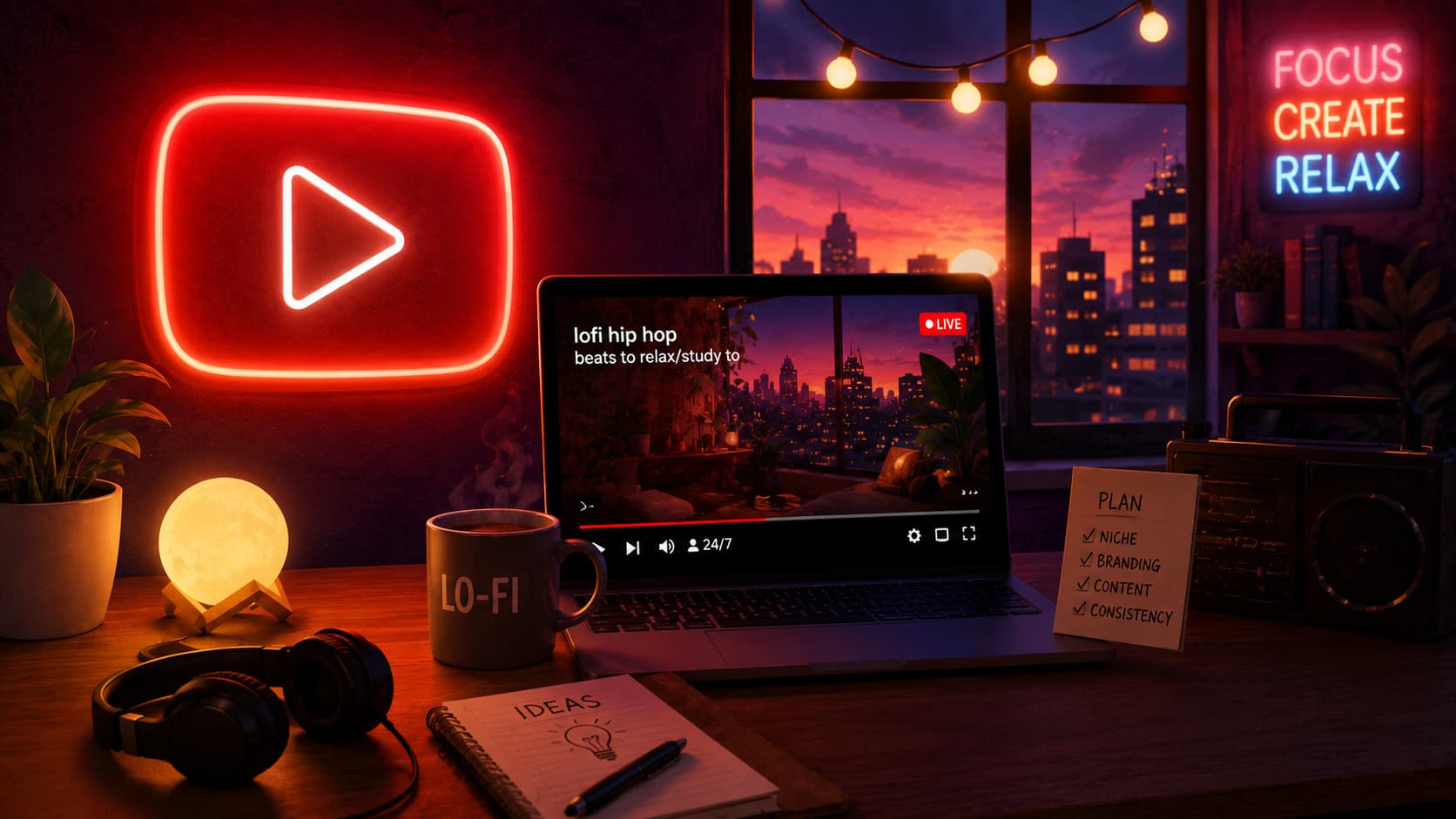 Comment créer une chaîne lo-fi sur YouTube en 2026
